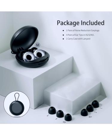 Concert Ear Plugs - 27dB Noise Reduction Reusable Hearing Protection for Sleep Work & Swimming | 8 Ear Tips (XS/S/M/L - Buy Online on GoSupps.com