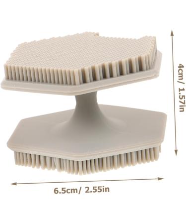 Beatifufu Face Brush Silicone Face Scrubber Face Washer Brush Facial Brush Silicone Facial Cleansing Brush Face Cleansing Brush Scrubber Cleaning Brush Face Exfoliator Silica Gel Double Head 6.50X6.50X4.00CM Grey - Buy Online on GoSupps.com