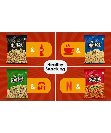 Nuttoz Roasted Salted Peanuts 160g (Pack of 3) - Buy Online on GoSupps.com
