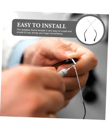 Universal Glasses Replacement Brackets - Wofashpuret 1 Pair Metal Arms for Glasses Repair Set - Durable & Adjustable Silver Temple Frame - Buy Online on GoSupps.com