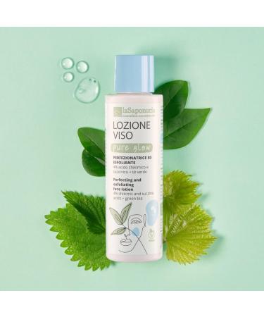  La Saponaria La Saponaria | Pure Glow Facial Lotion Exfoliating Perfecting Toning Facial Lotion - 4% Shikimic and Succinic Acid + Green Tea 150ml - Buy Online on GoSupps.com