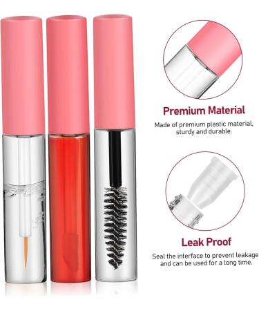 Ipetboom 6 Pcs Empty Bottle Lash Mascara Eyelash Tool Clear Lip Gloss Tube Dispenser Tubes Leakproof Extend - Buy Online on GoSupps.com