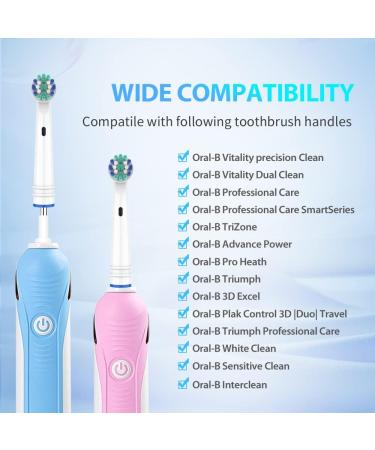 8 Pack Replacement Toothbrush Heads | Compatible with Oral B Electric Toothbrush Handle | Individually Packaged | Fits Oral B 7000/Pro 1000/9600/5000/3000/8000 | 8 Count - Buy Online on GoSupps.com