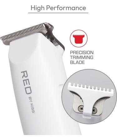 Red by Kiss Hair Clipper Mini Cordless Hair Trimmer Long Lasting Hair Cutting Kit USB-C Rechargeable Haircut Beard Trimming Clippers for Men Women Kids Portable Grooming Kit (White) - Buy Online on GoSupps.com