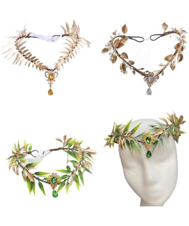 Limtula Adjustable Leaves Shape Hair Hoop Pendant Headband Wedding Party Bride Style Styling Headwear MX23059 - Buy Online on GoSupps.com