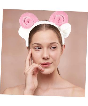 MUSISALY Headdress Head Bands Headbands Dress for Zoo Animal Headband Sheep Hair Band Christmas Head Bopper Hair Accessories for Spa Headband Wool Hat Man Fluffy 25.00X20.00X2.00CM Pink - Buy Online on GoSupps.com