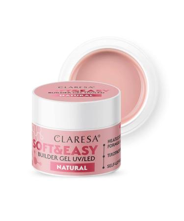 CLARESA Claresa Medium-High Density Builder Gel Tissotropic Self-Levelling Easily Staplable Sticks Perfectly to the Nail Easy to File Soft and Easy Builder Gel Natural 45 g