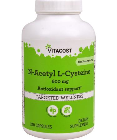 Vitacost N-Acetyl Cysteine (NAC) - 600 mg - 240 Capsules