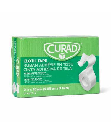 CURAD Cloth Silk Adhesive Medical Tape 2 Inch x 10 Yard Roll - Pack of 6 - Buy Online on GoSupps.com