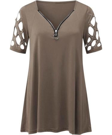 Shop Trendy Genetic Women's Tops: V/O Cutout Floral Sleeve T-Shirts Summer Tunic Plus Sizes in White Black & Red | International Shipping Available - Buy Online on GoSupps.com