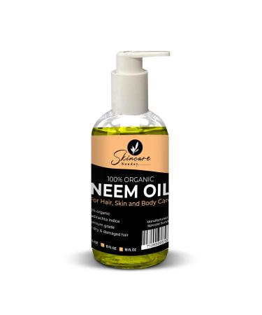SKINCARE SUNDAY 100% Organic Neem Oil - Pure & Organic Premium Quality for Hair Skin and Body Care (8 FL OZ)