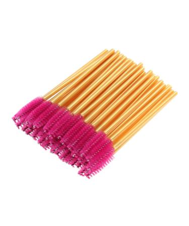 FOMIYES 50 Pcs Colorful Mascara Colored Mascara Mascaras Makeup Eyelash Brush Applicator Suite Make up 50 Pcs Rose