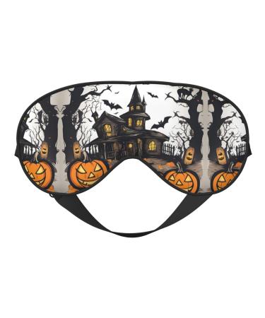 Happy-Halloween-Vector Soft Sleep Eye Mask Female Breathable Eye Patch Perfect for Travel and Relaxation