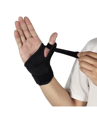 Wrist Brace carpal Tunnel Wrist Brace 1 Pack Sports Finger Protection Fitness Basketball Sprain Protection Wristband Thumb Finger Protection Sporting Goods (Color : Black)