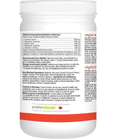 Prairie Naturals PH Balanced BCAA Fuel - Fruit Punch 11.2 Ounce | Best for Muscle Recovery & Performance | Buy Internationally - Buy Online on GoSupps.com