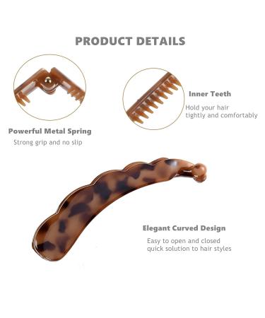 6 Large Colorful Banana Clips - Non-Slip Hair Holders for Thick Hair | Perfect Ponytail Accessory for Women & Girls - Buy Online on GoSupps.com