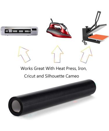 Black Heat Transfer Vinyl Bundle - 12 x 10' Rolls - Easy Cut & Weed - DIY Heat Press Design for T-Shirts, Clothes, Hats & Textiles - Buy Online on GoSupps.com