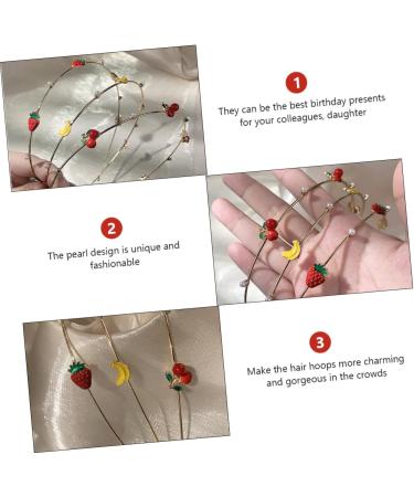 MAGICLULU Strawberry Headband Accessories Braided Hair Headbands Cupid Halloween Decor Head Band Hair Bands for Decorative Hairband Make up Miss Clothing Alloy (iron) - Buy Online on GoSupps.com