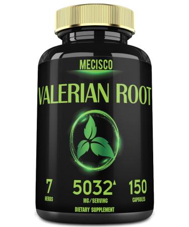 Valerian Root Capsules 5032mg - 150 Capsules - 5 Month Supply  Highest Potency with Ashwagandha Root, Ginger Root, Chamomile Flowers, Balm Leaf and Black Pepper - Relaxation & Restful Mind Support