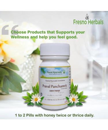 Planet Ayurveda Praval Panchamrit | The Ayurvedic Treatment of Bloating| Natural Digestive System Support | Maintain Healthy Urinary System | 60 Veg Capsules Each, Pack of 1 - Buy Online on GoSupps.com