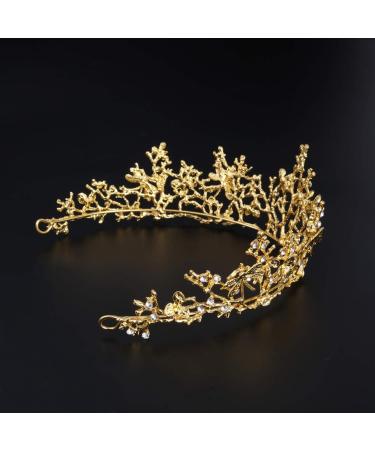 Frcolor Gold Crown Princess Tiara | Crystal Bridal Headband for Women - Buy Online on GoSupps.com