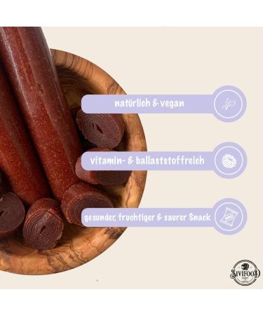 Sivifood fruit leather lavashak sour cherry 200 g - cherry fruit rolls - pack of 2 rolls of very fine fruit paste dried fruit - Buy Online on GoSupps.com