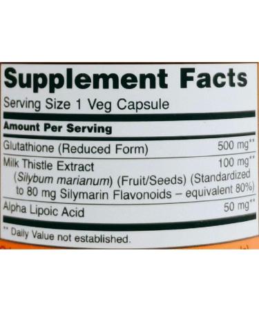 NOW Foods - Glutathione Cellular Antioxidant 500 mg. - 60 Vegetarian Capsules - Buy Online on GoSupps.com