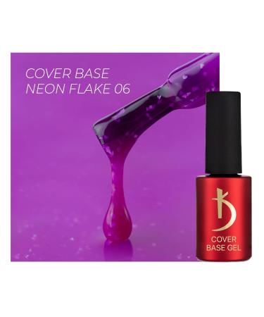 K Professional Base Coat - Violet Neon Flakes Camouflage Gel - 7ml UV Nail Polish for Gel Nails - Glitter Confetti - International Shipping Available - Buy Online on GoSupps.com