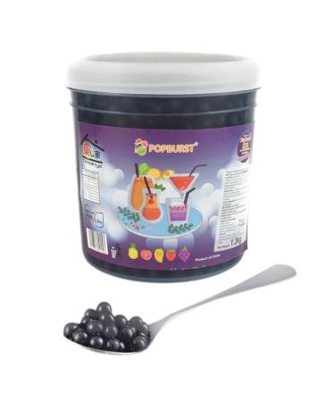 Tanoshiya Popping Boba Blueberry 1.3kg - Premium Quality Tapioca Bubble Tea Pearls - Buy Online on GoSupps.com