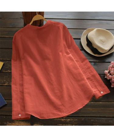 Womens Tops Sale Clearance Summer Tee Short Sleeve Half Sleeve Crew Neck Linen Loose Fit Shirts Blouse Ladies Tshirts Casual Dandelion Work Office T Shirt 3165-qppoj-orange#1 XXL - Buy Online on GoSupps.com