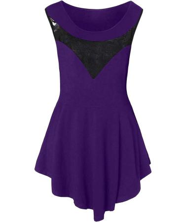 Women's Plus Size Short Sleeve Lace V-Neck Swing Hem Top - Solid Color Ruffled Blouse - Buy Online on GoSupps.com