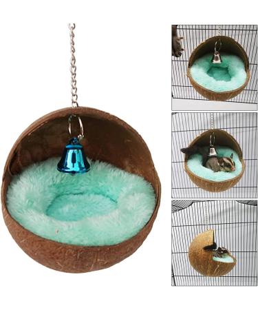 Violotoris Hanging Coconut Shell Bird Nest House Bed Natural Random Color Cushion Birdhouse Bird Hut Breeding Place Toy For Bird - Buy Online on GoSupps.com