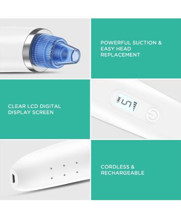 VOYOR Blackhead Remover Pore Vacuum - Electric Face Cleaner with 6 Suction Heads and 5 Levels - for Men and Women - Buy Online on GoSupps.com