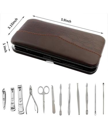 Professional Nail Clippers Set YRHOME 12 Piece Stainless Steel Manicure Kit Fingernail and Toenail Clipper Cutter Includes Cuticle Remover Stainless Steel Sharp Sturdy Trimmer Set with Portable Tra - Buy Online on GoSupps.com