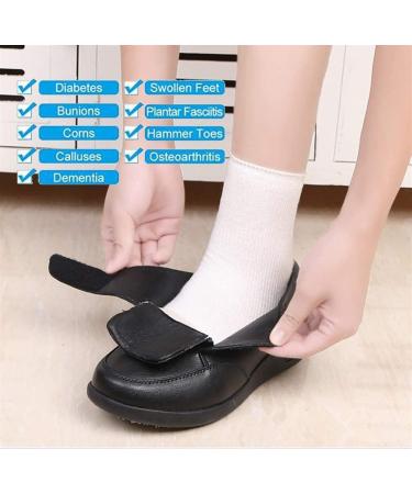 XMSM Men Winter Diabetic Casual Shoes - Extra Widths, Adjustable Walking Shoes with Air Cushion - Ideal Gift for Diabetic, Plantar Fasciitis - Orthopedic, Bunions - 51 M EU Brown - Buy Online on GoSupps.com