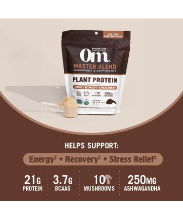 OM MUSHROOM SUPERFOOD Coffee Latte Blend Mushroom Powder 8.47 Ounce and Master Blend Plant-Based Protein Powder 19.26 Ounce 14 Servings Creamy Chocolate Bundle - Buy Online on GoSupps.com