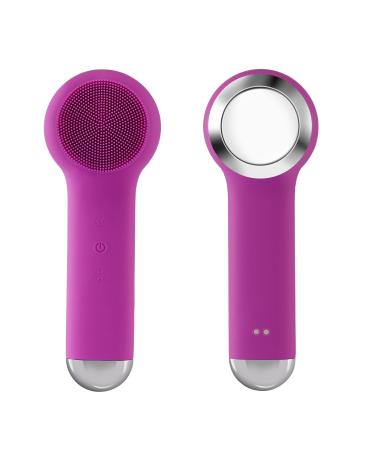 Facial Cleansing Brush  Face Scrub Brush for Men & Women  Rechargeable Face Brushes for Cleansing and Exfoliating  Electric Face Scrubber Cleanser Brush for Deep Cleansing (Purple)