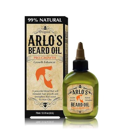 Arlo's 99% Natural Original Beard Oil  Pro-growth Growth Enhancer  2.5 Fluid Ounce