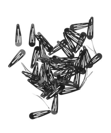 50 Pack Black Hair Snap Clips - Perfect for DIY Jewelry & Craft Projects | International Shipping - Buy Online on GoSupps.com