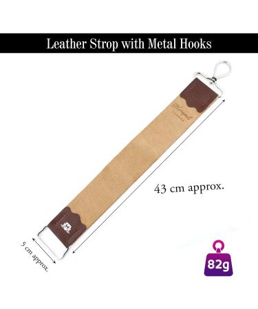 Vintage Barber Salon Luxury Shaving Kit | Straight Razor, Badger Hair Brush, Leather Strop & Honing Paste in Wooden Box - 5 Pc Set - Buy Online on GoSupps.com