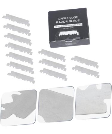 FOMIYES 400 Pieces Razor Blade Beard Shaver Blade Body Platinum Coated Blades Beard Shavers For Men Razor Blade Mens Safety Straight Surface Coating - Buy Online on GoSupps.com