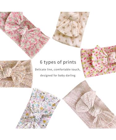 6PCS Baby Headbands for Girl | Stretchy Nylon Floral Hairbands | Snow White - Buy Online on GoSupps.com