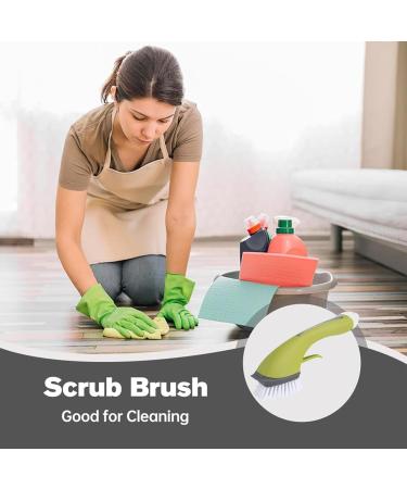 Dish Cleaning Brush - Automatic Dish Brush with Long Handle Cleaning Scrubber Add Detergent Sink Cleaning Dish Scrubber Reused Kitchen Cleaning Tools for Sink & Dish Green - Buy Online on GoSupps.com