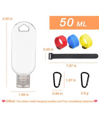 Mini Hand Sanitizer Holder Bottles with Keychain - 4 Pack, 50ml Leakproof Flip Cap, Portable Travel Size Containers for Liquid - 1 Pack - Buy Online on GoSupps.com