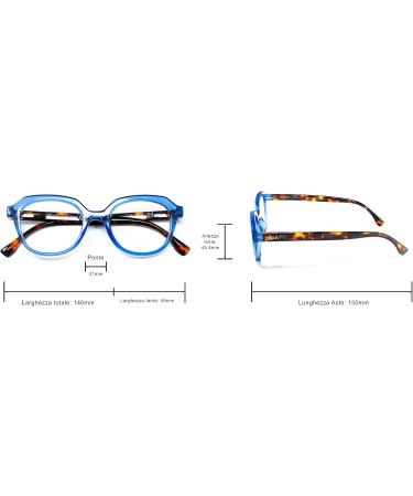 Buy Gian Marco Venturi Women's Ferrara Reading Glasses - Blue Size M | Stylish & Comfortable Eyewear for All Ages - Buy Online on GoSupps.com