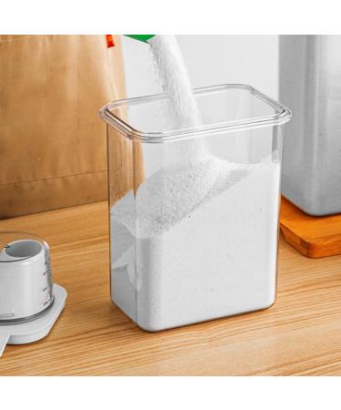 BOKIOESDE ABS Washing Powder Container Sealed Leakproof Tilted Mouth Refillable Replacement Transparent Lifting Handle Case 2300ml - Buy Online on GoSupps.com