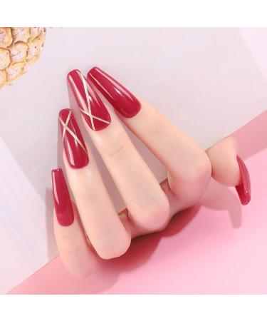 Dark Red 2G Nail Dipping Powder Nail Starter Dipping Powder System French Powder No Needed Nail Lamp Fast Dry Nail Art Manicure DIY Salon Gift Set for Women Girls DIY Nail Beginner Home Salon Gift YA03-019 - Buy Online on GoSupps.com