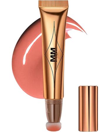 WOBBLO Highlighter Wand Contour with Applicator Cushion | Waterproof Body Facial Makeup Product for Women and Girls 02 Peach Pink - Buy Online on GoSupps.com