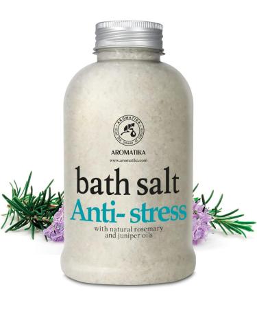De-Stress Bath Salt 21.16 Oz with Natural Rosemary & Juniper Oils - Calming Sea Salts for Good Sleep and Relaxation - Aromatherapy Body Care - Buy Online on GoSupps.com