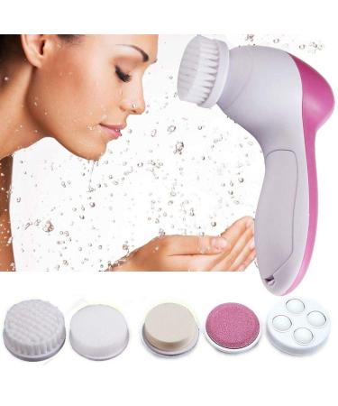 Multifunctional 5 in 1 Facial Kit - Deep Clean Beauty Care Brush & Massager (Pink) for Radiant Skin - Shop Internationally - Buy Online on GoSupps.com